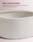Round Side Table – Fabric – Jelly Pink and Cream White – With Charging Station and USB Ports