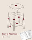 Side Table – Wood – Cloud White – Small Square Design with Lower Shelf