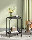 2-Tier Metal Side Table – Metal – Ink Black – Tray Surface