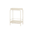 2-Tier Metal Side Table – Metal – Cream White – Tray Surface