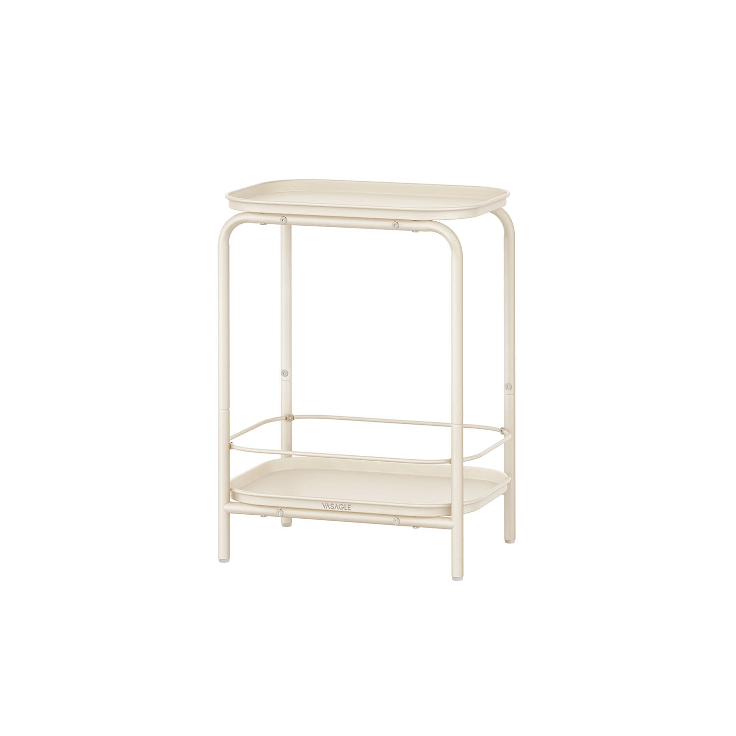 2-Tier Metal Side Table – Metal – Ink Black – Tray Surface