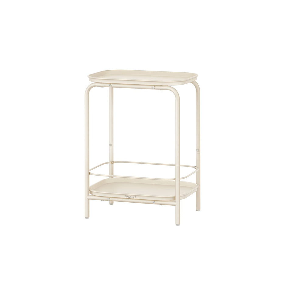 2-Tier Metal Side Table – Metal – Ink Black – Tray Surface