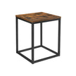 Side Table – Steel – Rustic Brown and Black – Industrial Design