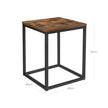 Side Table – Steel – Rustic Brown and Black – Industrial Design