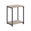 2-Tier End Table – Steel – Industrial Gray – With Storage Shelf