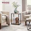 2-Tier End Table – Steel – Industrial Gray – With Storage Shelf