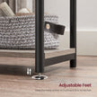 2-Tier End Table – Steel – Industrial Gray – With Storage Shelf