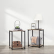 2-Tier End Table – Steel – Industrial Gray – With Storage Shelf