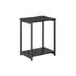 End Table – Steel – Classic Black – 2-Tier with Storage Shelf