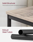2-Tier End Table – Steel Frame – Industrial Style – Set of 2