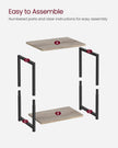 2-Tier End Table – Steel Frame – Industrial Style – Set of 2
