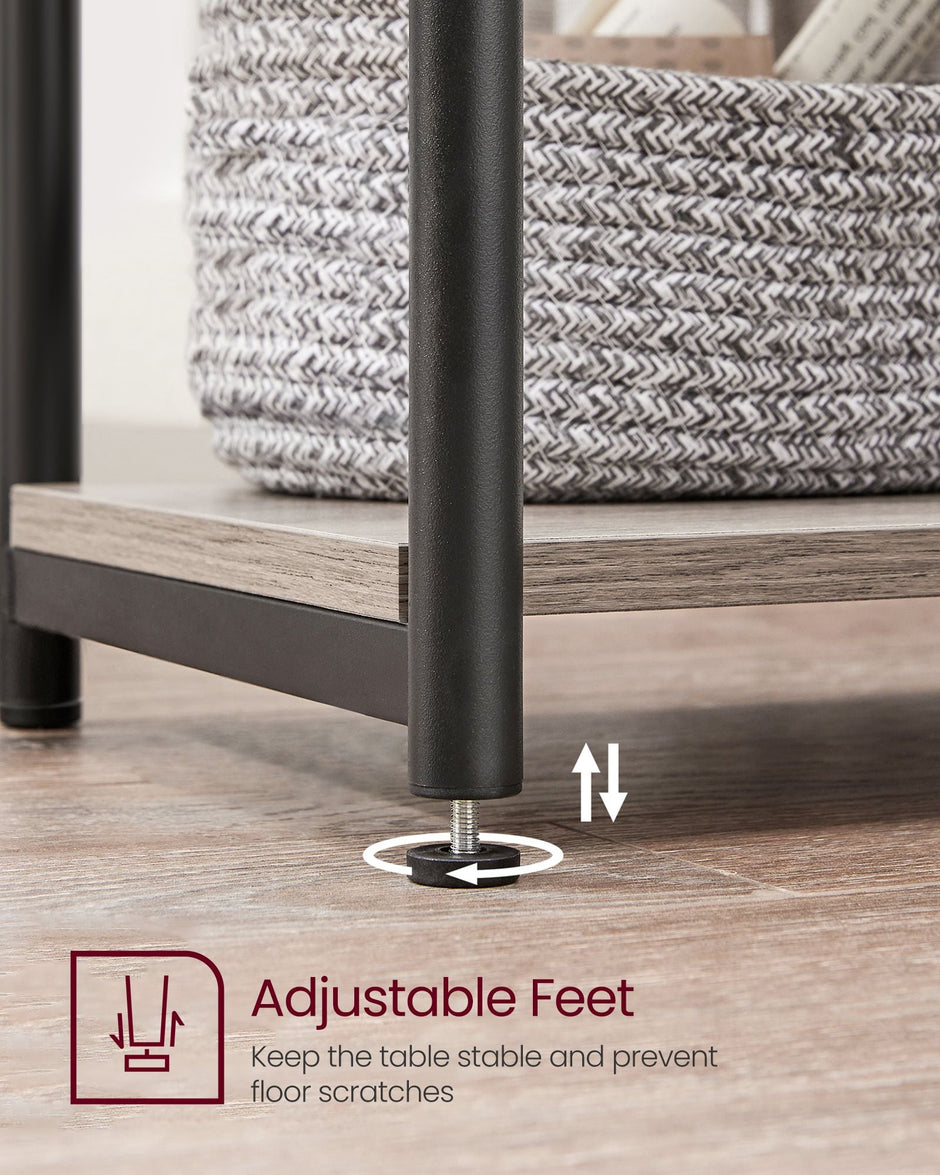 2-Tier End Table – Steel Frame – Industrial Style – Set of 2