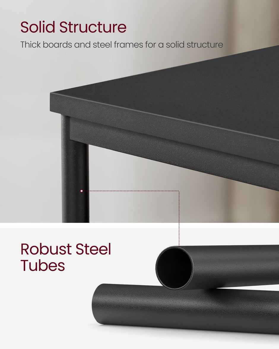 2-Tier End Table – Steel Frame – Industrial Style – Set of 2