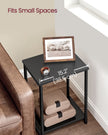 2-Tier End Table – Steel Frame – Industrial Style – Set of 2