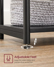 End Table – Steel – Classic Black – 2-Tier with Storage Shelf