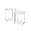 2-Tier End Table – Steel Frame – Industrial Style – Set of 2