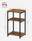 3-Tier End Table – Steel Frame – Industrial Style – Versatile for Living Room, Bedroom, Home Office