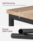 Sofa Side Table – Steel – Camel Brown and Ink Black – 3-Tier Industrial Design