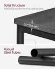 3-Tier Side Table – Steel Frame – Misty Grey and Ink Black – Industrial Style