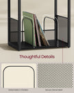 Record Player Stand – Wood – Ebony Black – 3-Tier Vinyl Record Storage for Up to 100 Albums