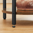 3-Tier Round Accent Table – Steel Frame – Rustic Brown and Black – Easy Assembly