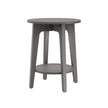 Side Table – Wood – Smoky Grey – Modern Design with Lower Shelf