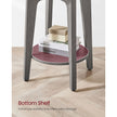 Side Table – Wood – Smoky Grey – Modern Design with Lower Shelf
