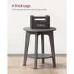 Side Table – Wood – Smoky Grey – Modern Design with Lower Shelf