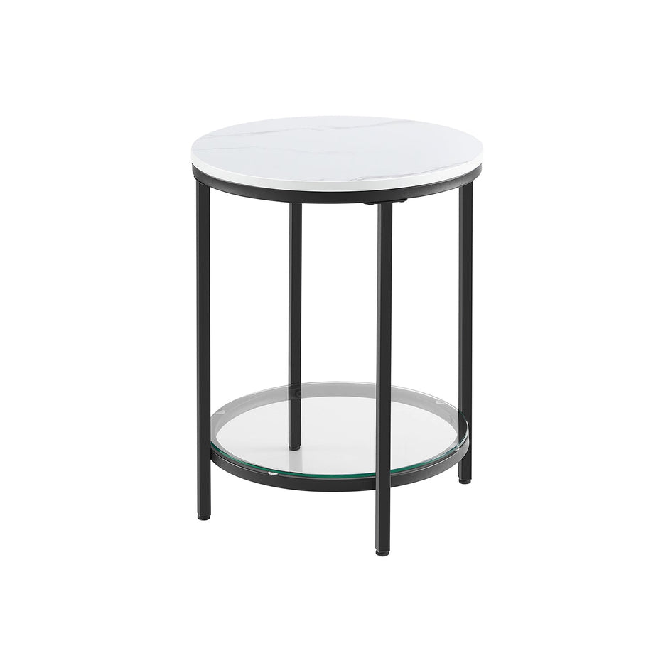 Coffee Table – Particleboard and Glass – Modern Minimalist – 2-Tier Design