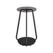 2-Tier Round Side Table – Particleboard and Glass – Slate Grey – Modern Design for Living Room and Bedroom