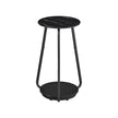 2-Tier Round Side Table – Glass and Particleboard – Marble White – Modern Design for Living Room and Bedroom