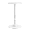 Round Side Table - 30L - Rubberwood, Particleboard - Solid Wood Legs - Mid-Century Modern Design