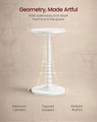 Round Side Table - 30L - Rubberwood, Particleboard - Solid Wood Legs - Mid-Century Modern Design