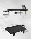 Bedside Shelf – Wood – Ink Black – Mobile Phone Slot, Cup Holder, and Hook