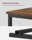 Slim Side Table – Wood – Rustic Brown and Classic Black – Charging Station with 2 Drawers