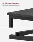 Slim Side Table – Wood – Rustic Brown and Classic Black – Charging Station with 2 Drawers