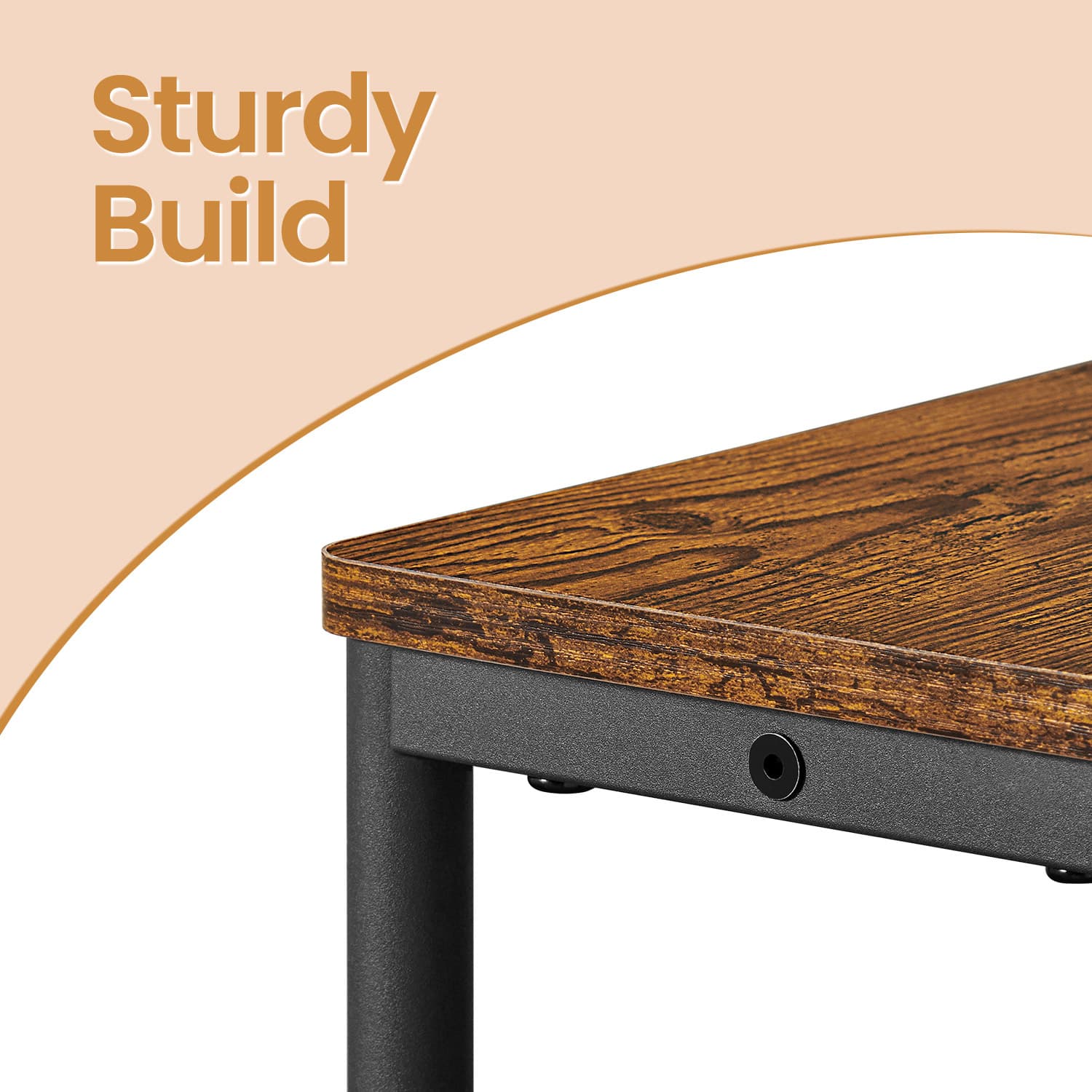 3-Tier Narrow Bedside Table – Wood – Brown – Compact Design with Charging Station and Magazine Rack