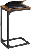 C-Shaped Side Table – Metal – Industrial Gray – Versatile for Living Room and Bedroom