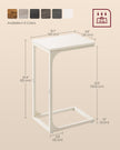 C-Shaped Side Table – Metal Frame – Industrial Style – Versatile for Living Room or Bedroom