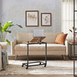 Side Table – Steel Frame – Rustic Brown and Black – Tilting Top
