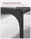 C-Shaped Side Table – Ebonised Oak and Metal – Black – Industrial Design
