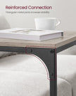 Set of 2 C-Shaped Side Tables – Metal Frame – Heather Greige and Ink Black – Industrial Design