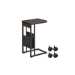 C-Shaped Bedside Table – Wood – Ash Brown – With Fabric Storage Bag and Adjustable Feet