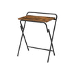 Folding Side Table – Wood – Rustic Brown – Space-Saving Design for Small Spaces