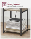 Slim Side Table – Wood – Heather Greige and Ink Black – Charging Station with AC and USB Outlets