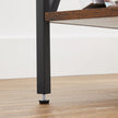 Nightstand – Wood and Metal – Rustic Brown and Black – Industrial Design with Drawer and Storage Shelf