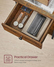 Nightstand – Metal – Rustic Brown – Industrial Design with Drawer and Shelf