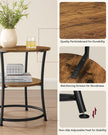 Side Table – Metal – Rustic Brown – 2 Shelves, Industrial Design