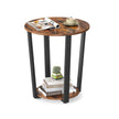 Round Sofa Table – Iron – Rustic Brown – Stable Industrial Design