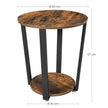 Round Sofa Table – Iron – Rustic Brown – Stable Industrial Design